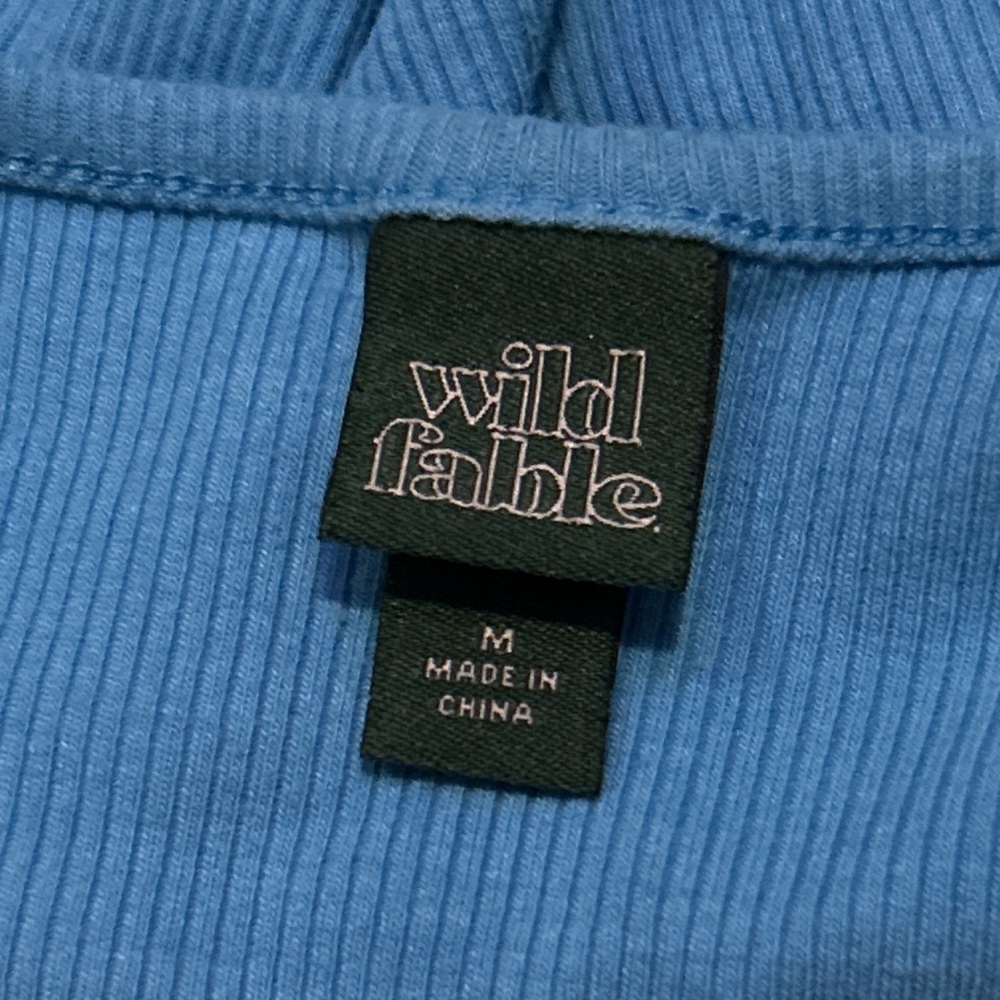 Wild Fable Sky Blue Ribbed Knit